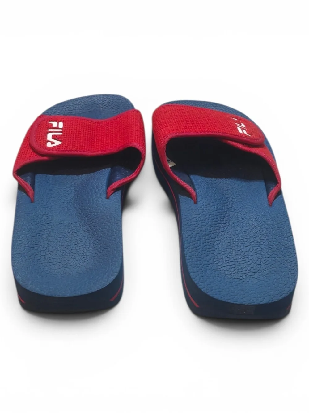 Fila Red and Blue Slide Sandals